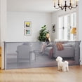 thumbnail image 2 of PawHut Retractable Dog Gate, Extends to 122" Wide, Mesh Pet Gate, 2 of 10