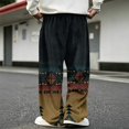 thumbnail image 6 of GrmtClth Pants for Men Bohemian Aztec Graphic Vintage Abstract Pattern High Waist Relaxed Fit Streetwear Lounge Slacks 2XL, 6 of 6