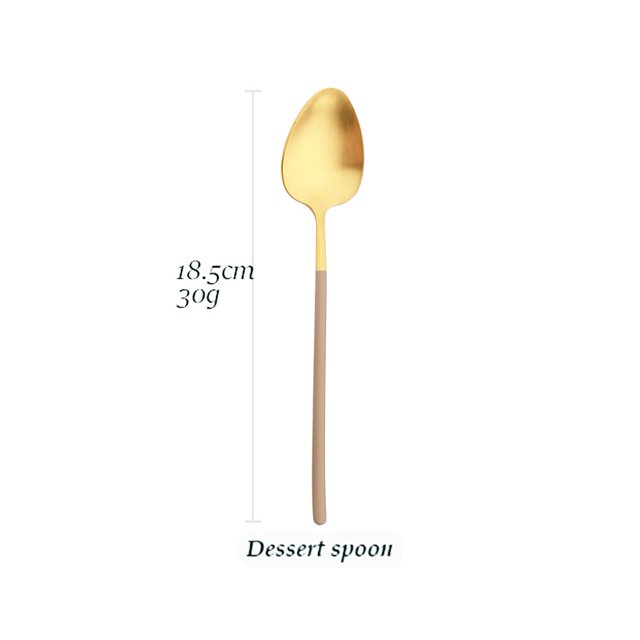 Oro marrón vajilla, juego de cubertería de acero inoxidable 304 de alta calidad cubiertos 1 Uds tenedores, cuchillo cuchara conjunto para juego de cubiertos de cocina Fivean unisex