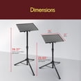 thumbnail image 2 of Pyle PLPTS2 Pro Adjustable Tripod DJ Laptop Tray Stand for Notebook Computer, 2 of 8