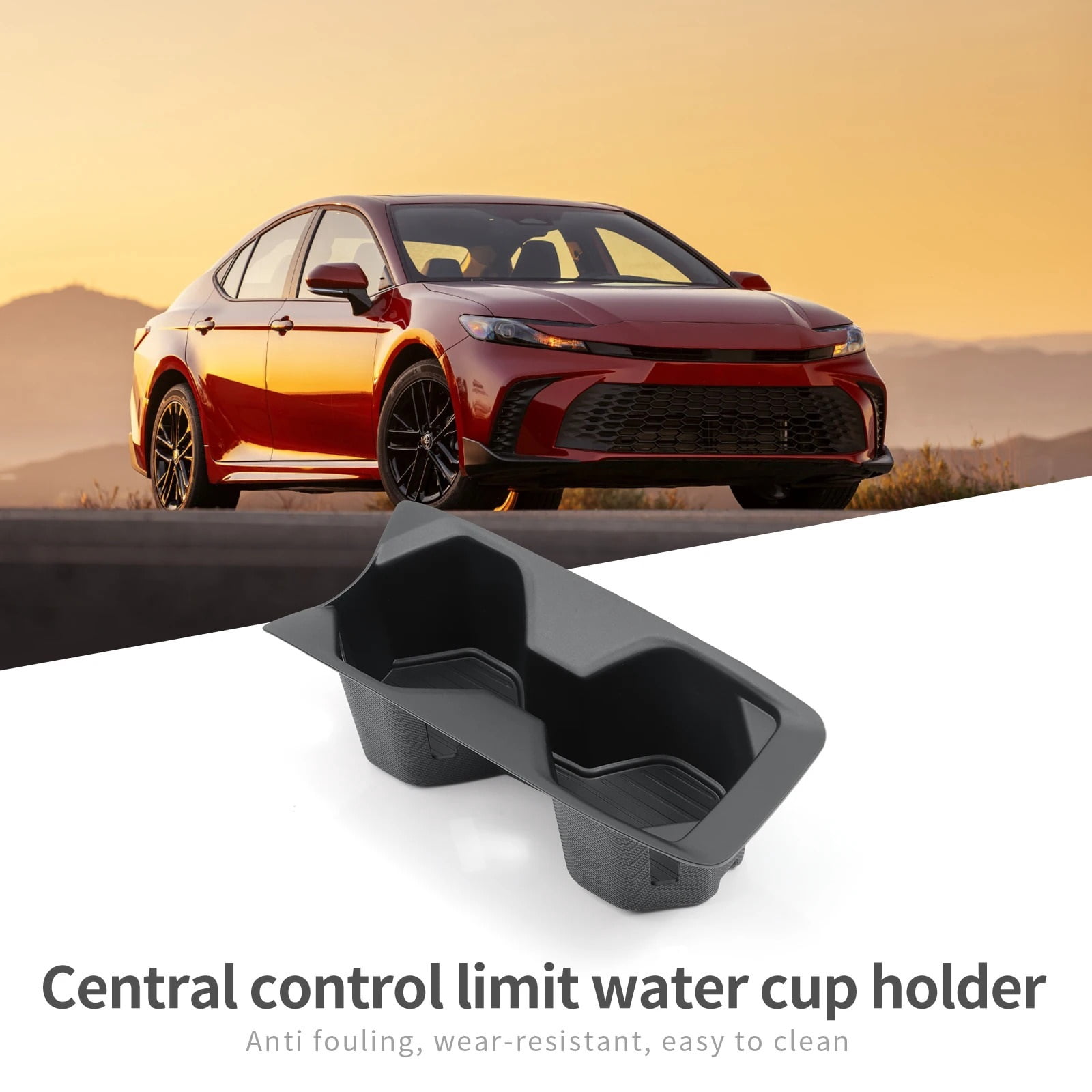 For Toyota Camry 2024 2025 Cup Holder Center Console Storage Box TPE Tray Tidying Car Accessories