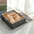 thumbnail image 6 of Rovga Storage And Organization13 Lattice Finishing Box Underwear Storage Box Bra Socks Foldable Underwear Storage Box Foldable Storage Bag Washable Grey, 6 of 9
