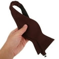 thumbnail image 4 of DRAFIDEEP Men's Coffee Brown Bow Tie, Stylish Fabric Accessory for Weddings, Formal Events, Parties, and Special Occasions, 4 of 8