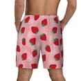 thumbnail image 4 of Uemuo Strawberry Pattern Mens Swim Trunks Quick Dry Board Shorts with Mesh Lining, Stretch Beach Shorts Quick Dry No-Chafing Board Shorts-, 4 of 9