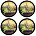 thumbnail image 2 of Silicone Non-Slip Drink Coasters with Removable Printed Absorbent Felt Pad - Set of 4 - Green Grapes & Wine, 2 of 3