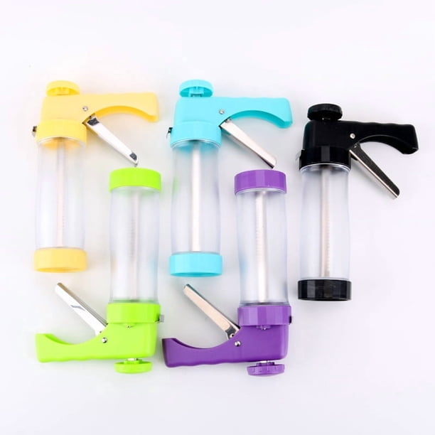 Máquina Para Hacer Galletas Kit para decorar galletas con 16 plantillas y 6 boquillas para glaseado de pasteles, cupcakes y galletas (negro, 23 piezas) JASKFLY