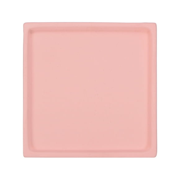 Platillo de Cerámica para Plantas Uxcell, Bandeja Captadora de Agua de 5 Pulgadas, Platillos para Macetas de Plantas de Interior [Cuadrado Rosa]