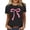 Black, variant on Bow Printed T Shirts for Women Crew Neck Short Sleeve Tee Summer Breathable Basic Top Black L