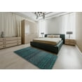 thumbnail image 5 of Ahgly Company Machine Washable Indoor Round Abstract Deep Teal Green Area Rugs, 6' Round, 5 of 7