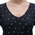 thumbnail image 5 of Richie House Women's Linen T-shirt with starfish print RH2027-B-S, 5 of 7