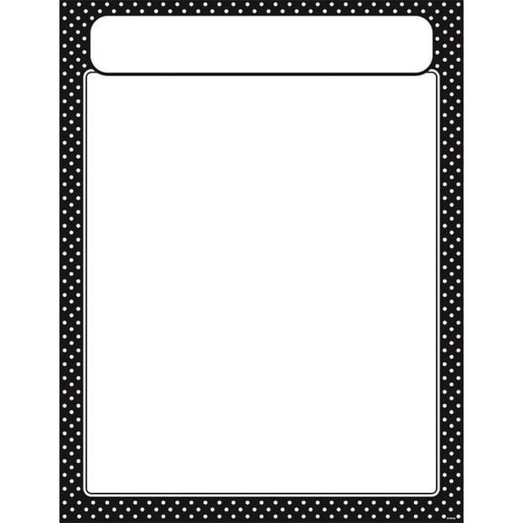 T-38616 - Polka Dots Black Learning Chart by Trend Enterprises Inc.