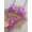 Purple, variant on Ladies Tropical Print String Bikini Two Piece Swimsuit Thin Halter Strap Triangle Top Side Tie High Cut Bikini Bottom Leopard Pineapple Floral Bathing Suit For Poolside Travel S M L