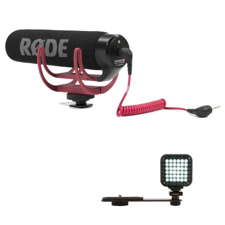 UPC: 0616320865511 | Rode VMGO Video Mic GO Lightweight On-Camera Microphone Super-Cardio with Vivitar SLR-Photo-Video Rechargeable LED Light