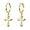 Cross Earring - Gold, variant on 925 Sterling Silver Cross Dangle Drop Earrings Cross Huggie Hoop Earrings Jewelry Dainty Cross Hoop Earrings for Women Men