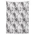 thumbnail image 3 of Ambesonne Black and White Tablecloth Rectangular Table Cover, Botanical Flora, 60"x84", Black White, 3 of 4