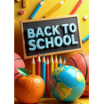 thumbnail image 4 of Colorful Back to School Welcome Banner with Apple Basketball Pencils Globe Elements Backdrop Party Decorations for School Events Classroom Decor First Day of School Celebrations, 4 of 4