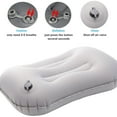 thumbnail image 6 of PureCasa Inflatable Soft Travel Pillow for Indoor Outdoor, Portable Compressible Outdoor Pillows for Beach Hiking Camping Backpacking, Ideal Gift for Vacation Journey, 18"x12"x5", 1PC, Gray, 6 of 6