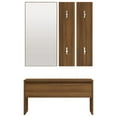 thumbnail image 3 of vidaXL Hallway Furniture Set Brown Oak Engineered Wood, 3 of 5