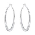 thumbnail image 3 of Hoop Earrings for Women 925 Sterling Silver Large Earrings Lightweight Earrings Jewelry Gift, 3 of 7
