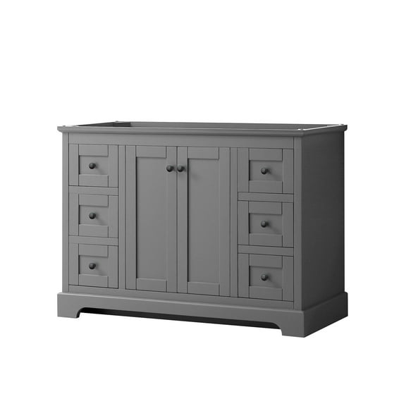 Wyndham Collection WCV232348SGBCXSXXMXX Avery 48" Single Free Standing Vanity Cabinet Only