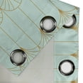 thumbnail image 4 of Ambesonne Art Deco Grommet Curtain, Mint Simple Vintage Motif, 50"x96", Mint Green and Sand Brown, 4 of 5