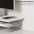 thumbnail image 4 of Monitor Stand Acrylic Dual Monitor Riser Acrylic Monitor stand with Storage Organizer for Computer Laptop Printer TV Oak, 4 of 7