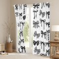 thumbnail image 3 of jejeloiu Chic Bow Tie Blackout Curtains Set of 2 (52x84 Each),Loves Plaid Print Window Curtains For Girl Teens, 3 of 6