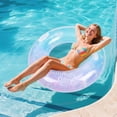 thumbnail image 3 of Qoosea Swim Rings for Adults Pool Floats Swimming Ring Inflatable Float Raft Water Swim Tube Sequined Summer Beach Party Decoration, 3 of 7