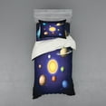 thumbnail image 2 of Ambesonne Space Bedding Set 4 Pcs, Solar System with Planets, Queen, Multicolor, 2 of 3