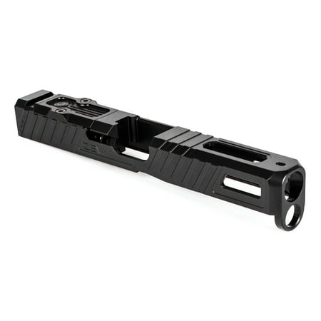 Glock Cover Plate (ZEV Technologies Omen Stripped Slide w/ RMR Cover Plate, Fits Glock 17 Gen 5, Black Finish)