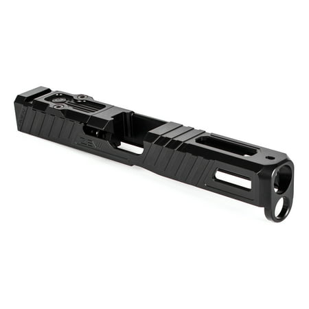 ZEV Technologies Omen Stripped Slide w/ RMR Cover Plate, Fits Glock 17 Gen 5, Black Finish