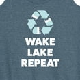 thumbnail image 3 of Instant Message - Wake Lake Repeat - Women's Racerback Tank Top, 3 of 6