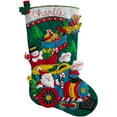 thumbnail image 2 of Bucilla Felt Stocking Applique Kit 18" Long-Choo Choo Santa, 2 of 2