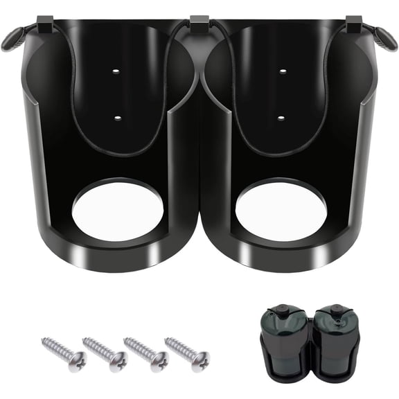 1 lb 16oz Propane Tank Holder Mount, Wall Mount Double Tank Storage with lastic Straps for RV/Camper/Boat/Trailer/Van/Road Transport