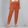 thumbnail image 4 of iHPH7 Linen Pants for Women Casual Linen Summer Outfits Boho Pants Linen Palazzo Lounge Pants Women Summer Pants Gauze Pants Flowy Linen Summer 2026 Fashion (S-5XL), 4 of 8
