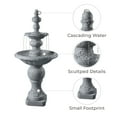 thumbnail image 6 of Teamson Home 2-Tier Pedestal Outdoor Water Fountain, Shallow Basin with Adjustable Flow & Electric Pump, Gray, 6 of 9