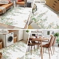 thumbnail image 5 of Area Rug for Living Room, Green Eucalyptus Leaves Non-Slip Indoor Large Carpet for Bedroom/Dining Room, Spring Floral Weeping Farmhouse Washable Low-Profile Rectangle Floor Mat Runner Rugs - 3 x 5 Ft, 5 of 7