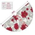 thumbnail image 3 of Picia Leaves And Anemone Flowers In Red Grey Print Christmas Tree Skirt , Christmas Tree Skirt Ornaments for Merry Christmas Holiday Party Decorations Indoor Outdoor-30", 3 of 7
