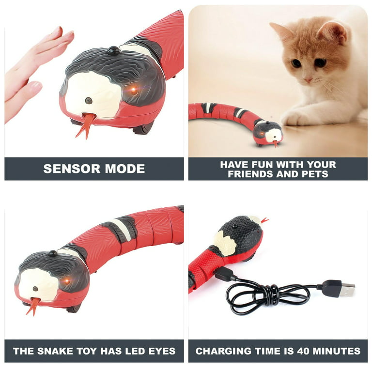 Smart Sensing Interactive Snake Toy for Cats, Automático, Eletrônico, USB,  Recarregável, Teasering, Jogar, Pet, Gatinho, Cão