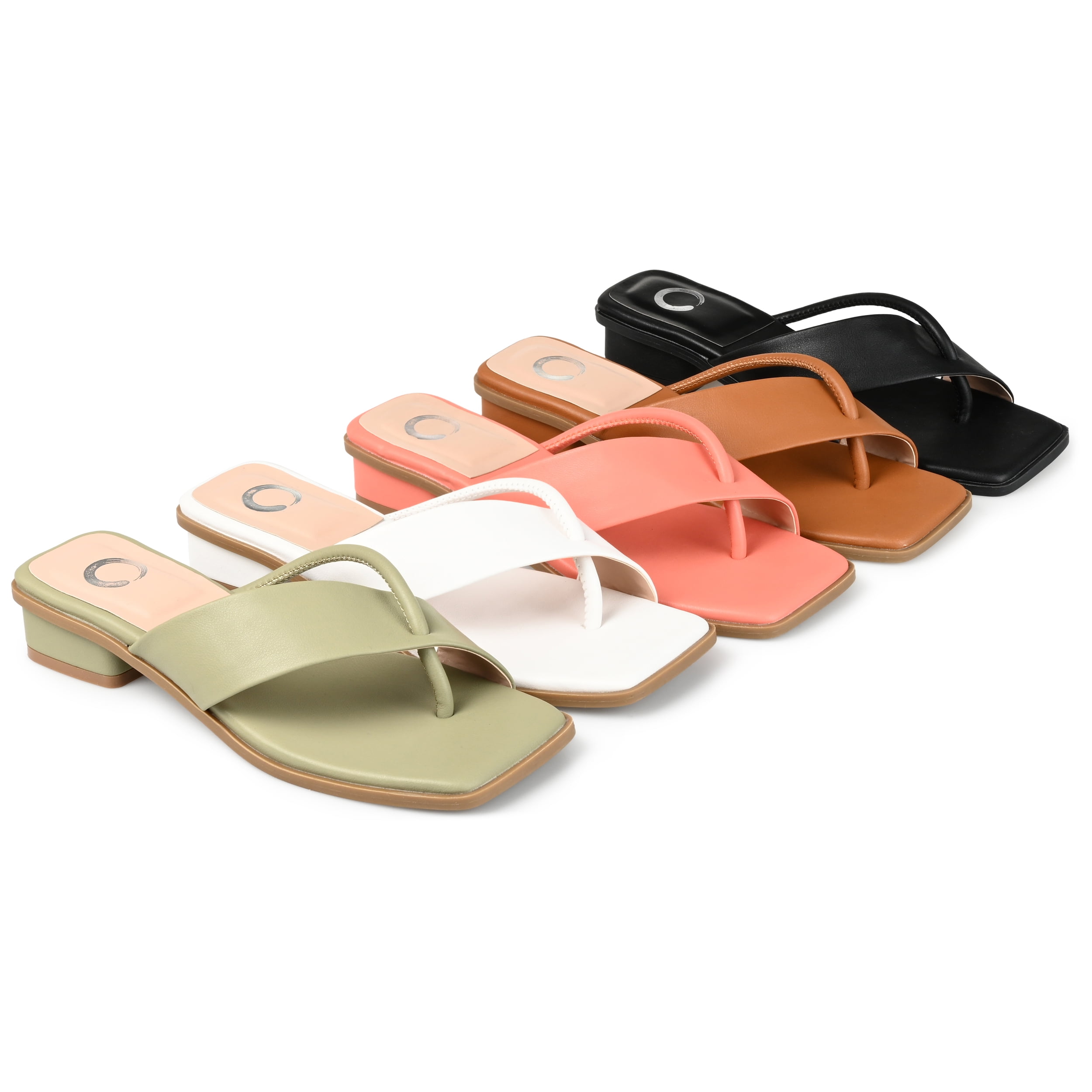 Journee Womens Mina Flip Flop Flat Sandals