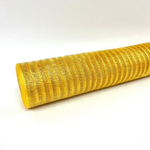 Light Gold - Deco Mesh Laser Eyelash - (21 Inch x 10 Yards)