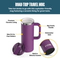 thumbnail image 2 of RTIC Road Trip 20 oz Ceramic Lined Leak-Resistant Lid Travel Mug, Berry Jam, 2 of 8