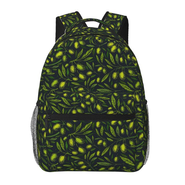 Easygdp Green Branch Olive Mochila Ergonómica Versátil para Laptop - Múltiples Bolsillos, Correas Ajustables, Unisex para Escuela, Viajes y Actividades al Aire Libre-One Size