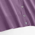 thumbnail image 6 of Purple Cardigan for Womens Solid Button Down Long Sleeve Classic V Neck Knit Cardigan Sweater Fall Trendy Outfits, 6 of 6