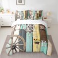 thumbnail image 2 of Feelyou Vintage Lodge Cabin Twin Bedding Sets 7-Piece, Westernn Farmhouse Bedding Comforter Set, Teens Kids Boys Girls Reversible Sheet Sets, Lightweight Room Decor, 2 of 8