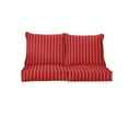 thumbnail image 2 of Sunbrella Sorra Home  Outdoor Loveseat Pillow and Cushion Set 23 in W x 27 in D x 5 in H - Harwood Crimson, 2 of 5