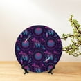 thumbnail image 6 of Salouo Purple Dreamcatcher1 Pattern Bone China Decorative Plate,Holiday Decor Decorative Ceramic Plates with Stand Elegant Home DéCor for Hallway/Living Room/Bedroom-6in, 6 of 6