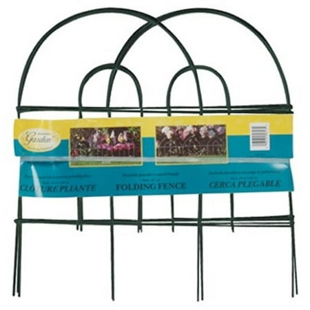 Panacea Garden Edge - Green Round-top Garden Fence, 24