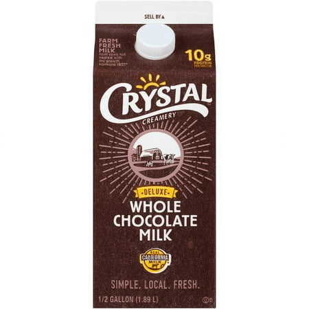 Crystal Creamery ™ Brand Deluxe Whole Chocolate Milk 0.5 gal. Carton