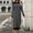 Black, variant on asdoklhq Long Dresses for Women Fashion Streak Printed Long Sleeve Round-Neck Dress Black S